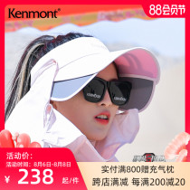 KENMONT CAMON visor female face cover cycling windproof sunscreen empty top sun hat Mountaineering hat KM-3274