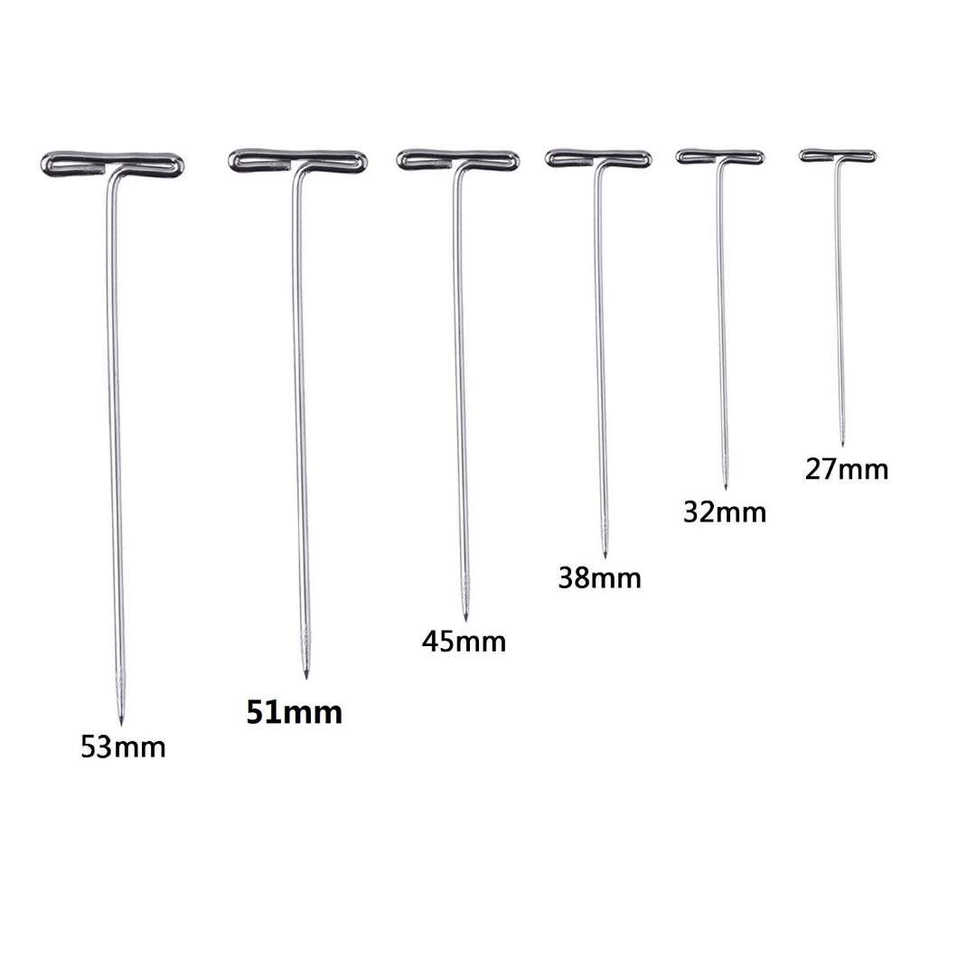 50 boxes of T-needle positioning needle stereotyped needle T-needle wig hair extension with fixed diy sweater shawl fixed needle