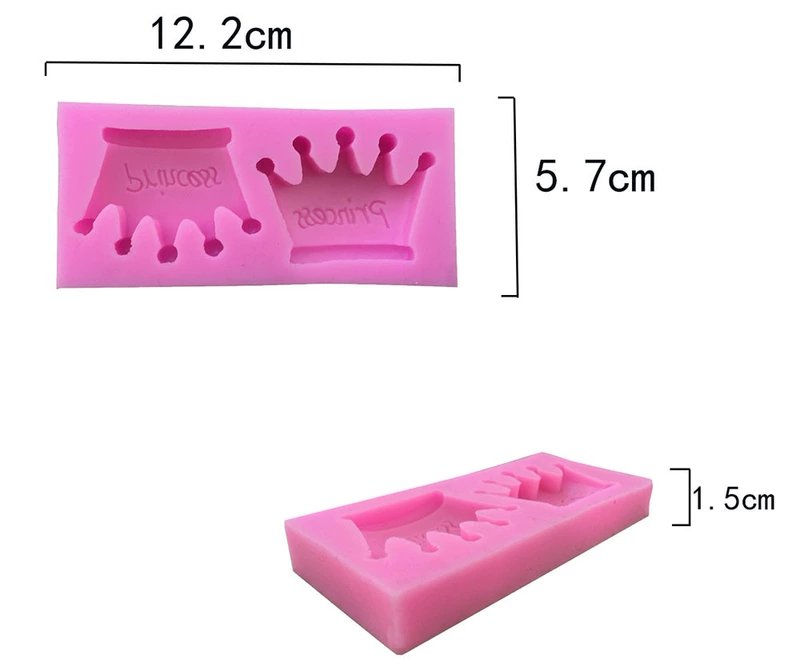 Khuôn vương miện fondant Silicone Nữ hoàng trang sức lớn Khuôn sô cô la Thạch cao vương miện Khuôn silicone