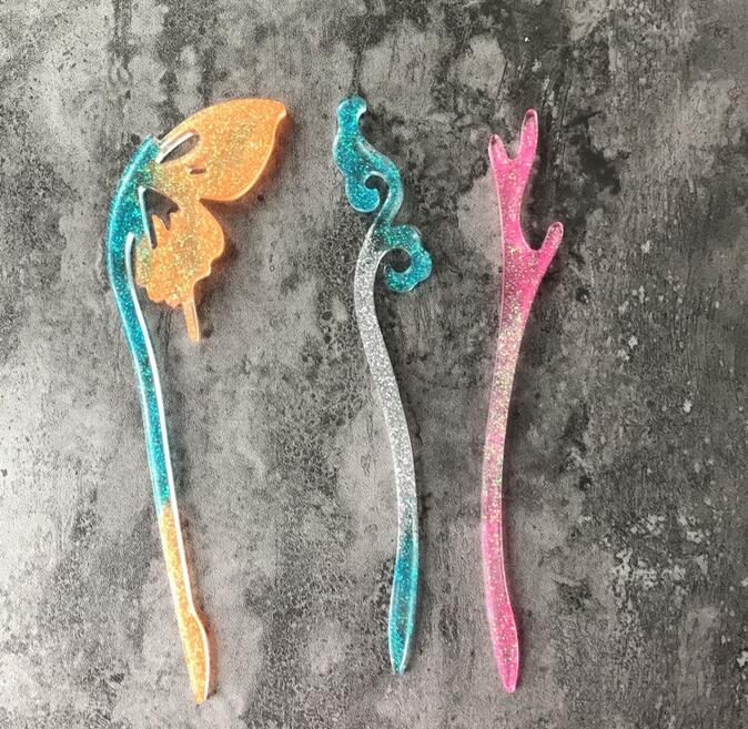 Gương đầy đủ DIY kẹp tóc silicone khuôn UV epoxy Khuôn phụ kiện handmade - Tự làm khuôn nướng khuôn làm kem