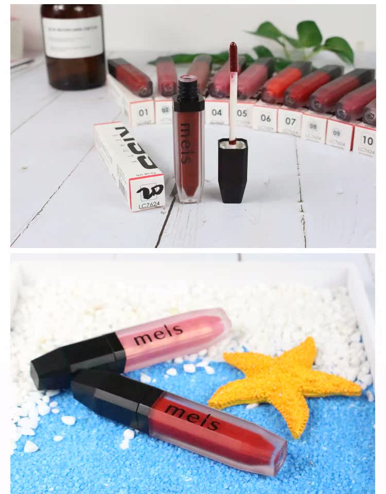 Vẻ đẹp lip men meis matte nhung không đánh dấu son bóng son bóng lâu dài giữ ẩm quốc gia sản phẩm trang điểm blogger đề nghị 	son bóng express	