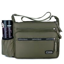 Letter Collision Color Cross Section Square Anti-Splash Water Oxford Cloth Daily Men Single Shoulder Inclined Satchel IPADIAR2 Umbrella Tea Cup Bag