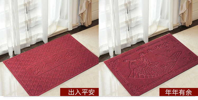 Sàn nhà mat thảm nhập door mat loại bỏ bụi non-slip dày nhựa cao su PVC suede ybRX