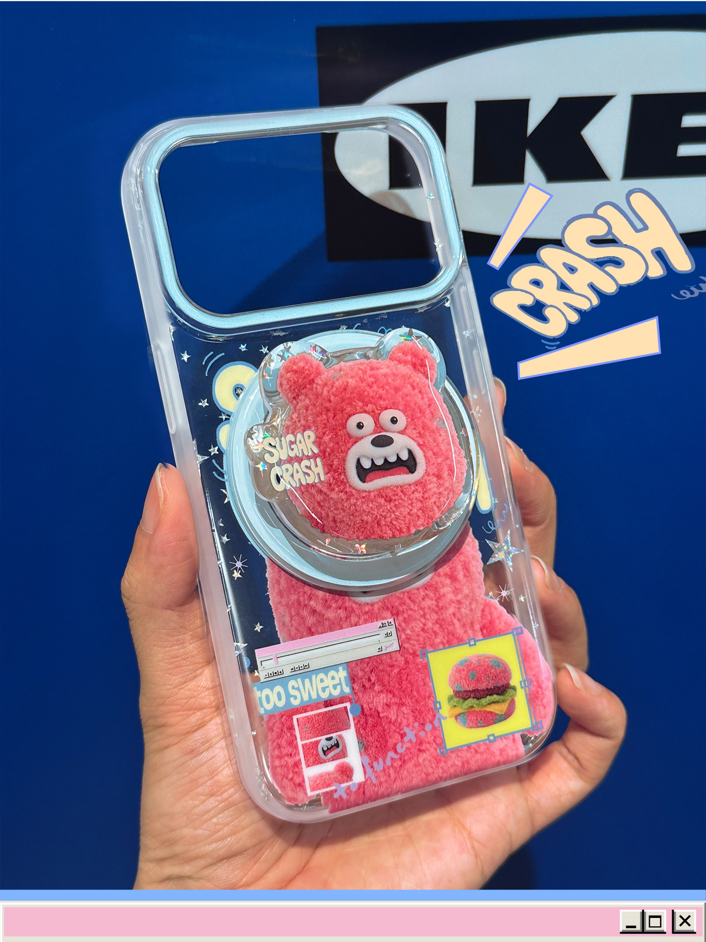 PaPaPa Burger Bear Cartoon iPhone Case