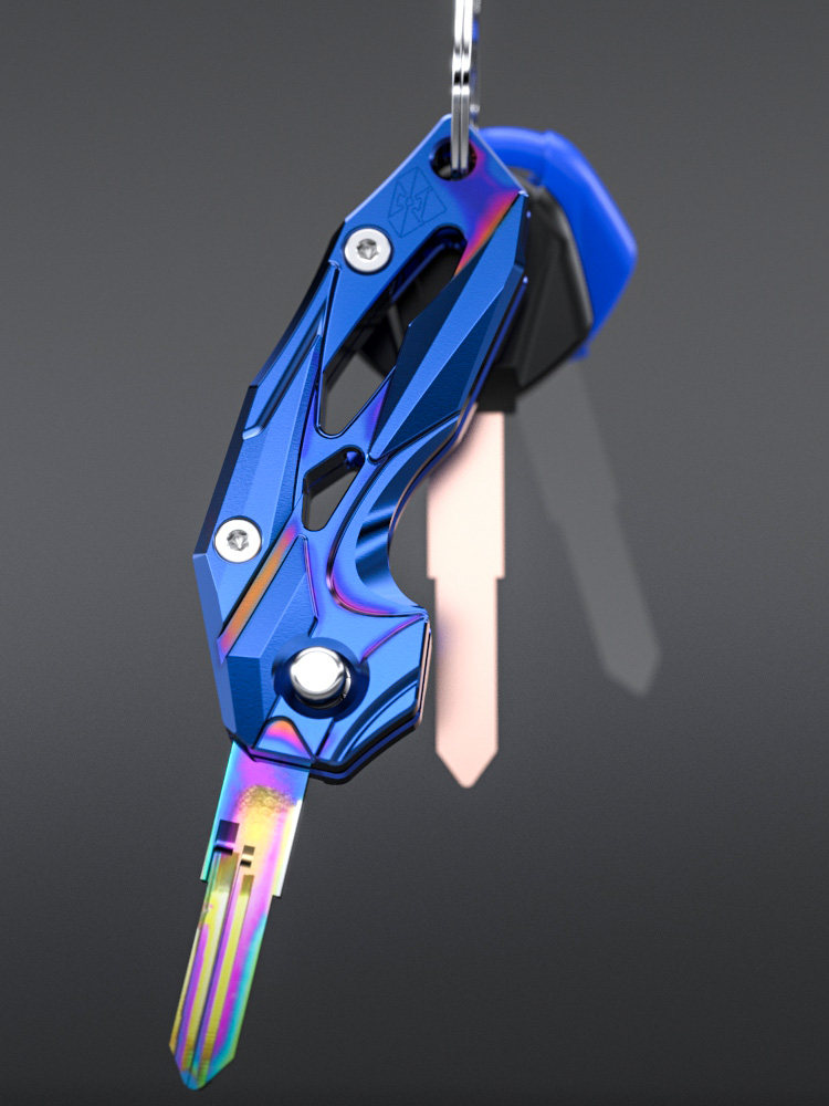 Yamaba Qiaoge folding key head modified accessories locomotive Fukuki key shell calf N1S key embryo