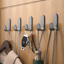 Free Punch Hook Powerful Viscose Door Rear Clothe Hood Hook Clothes Rack Toilet Bathroom Wall Wall-mounted Bearing Sticky Hook