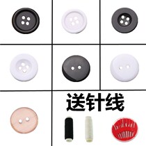 Lining Clothing Buttons Accessories Four Eyes Black White Coat Suit Pants Button Workwear Jacket Transparent Fur Collar Button