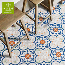  Yishan gray and blue Nordic parquet kitchen and bathroom tiles Balcony restaurant entrance bathroom non-slip floor tiles tiles