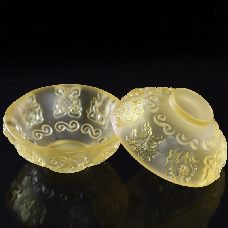 Copper bowl glass thickened for bowl widget household gold jobs for Buddha supplies for Buddha's supply bowl