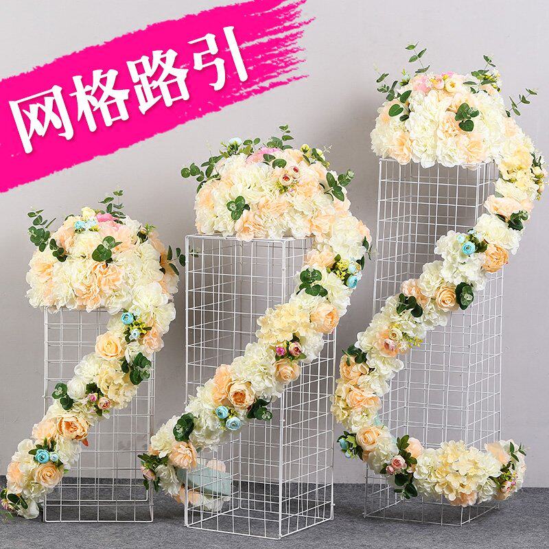 Wedding props wrought iron grid road lead wedding geometric box road lead shopping mall window decoration forest wedding ornaments