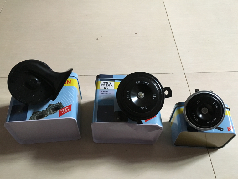 12V24v snail horn high and low sound car warning basin horn Exquisite iron box packaging snail horn