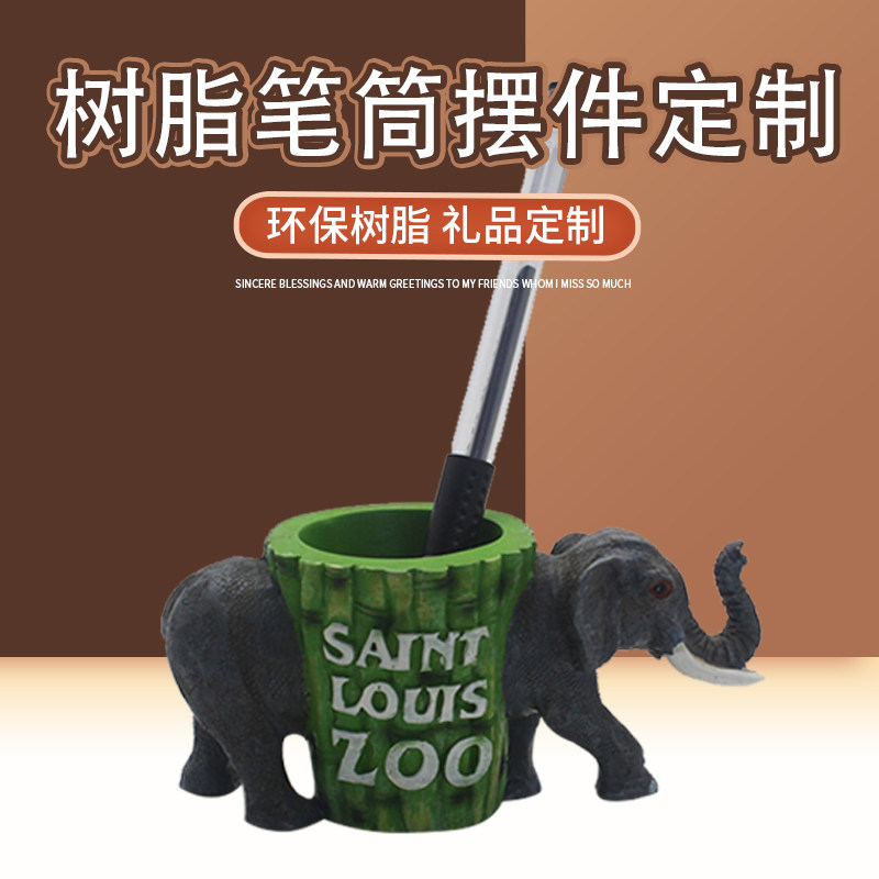 Corporate Corporate School Resin Pendulum Pieces Pen Holder Custom Cartoon Animal Characters Pendulum week anniversary Festive Companion Gift 