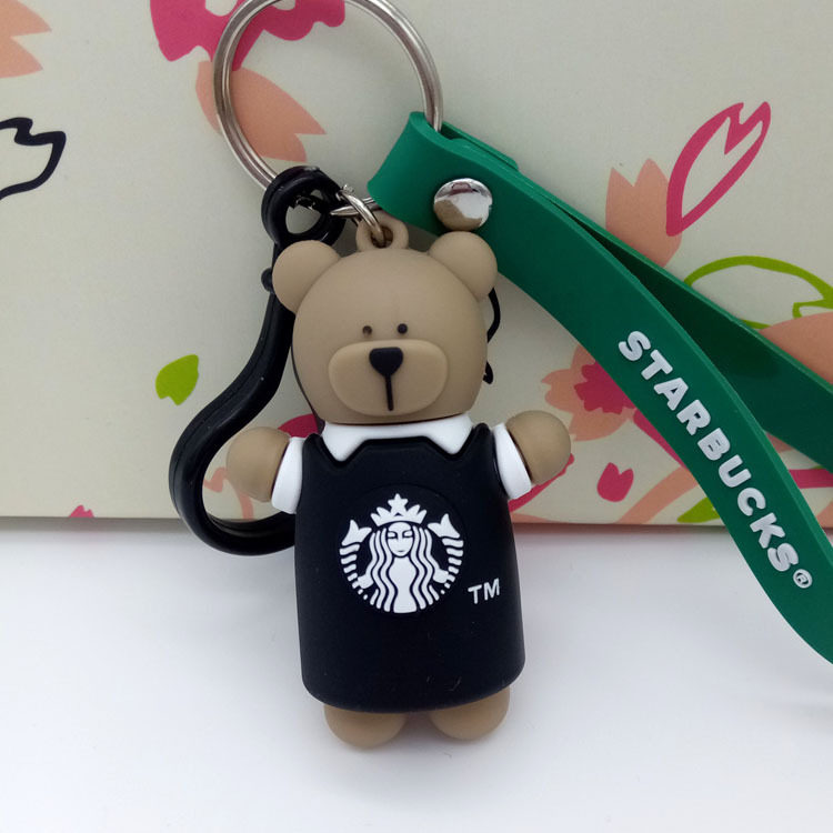 Cartoon three-dimensional PVC soft glue glue key chain custom small pendant ornaments doll anniversary gift custom