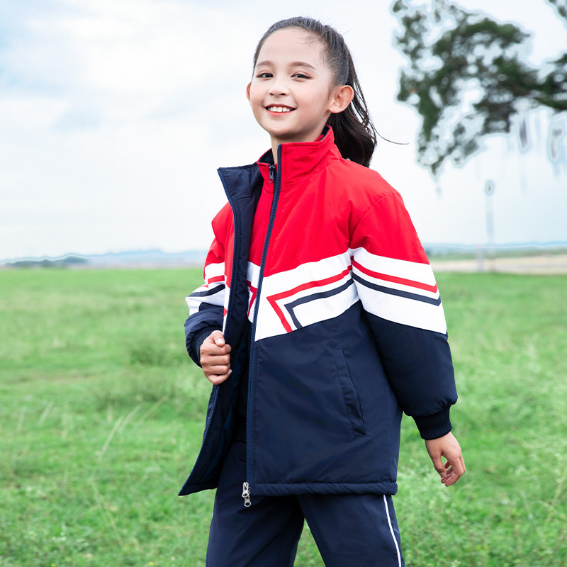 Primary school uniforms Autumn winter clothing cotton clothes quilting cotton pants children Cavet thickened autumn and winter class clothes Suit Kindergarten Garden Clothing