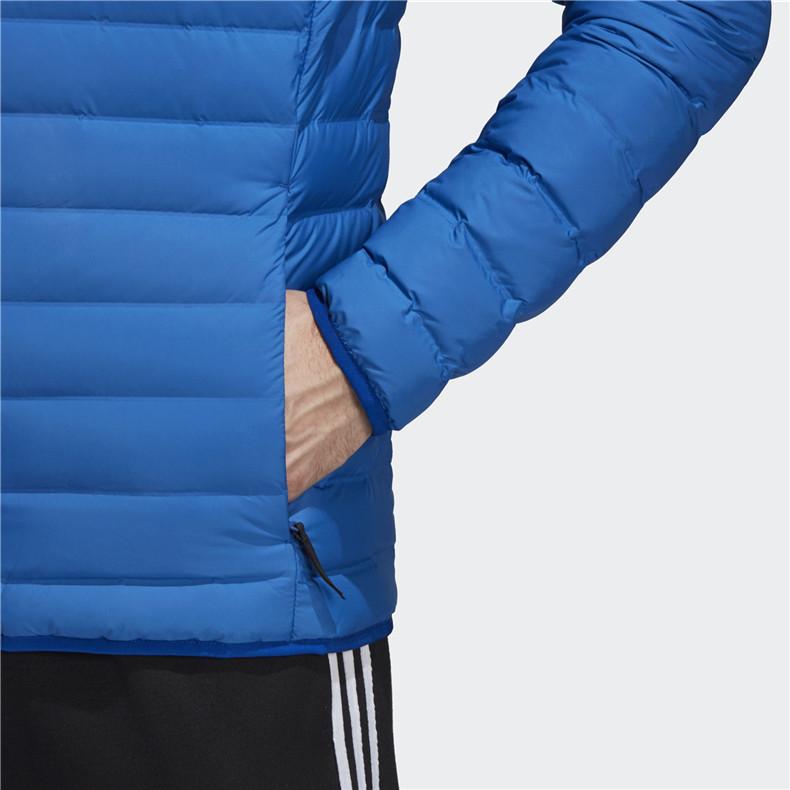Adidas adidas nam nhẹ và thoải mái dây kéo ngắn áo ấm xuống áo khoác CY8738 - Thể thao xuống áo khoác áo phao nữ dáng ngắn cao cấp