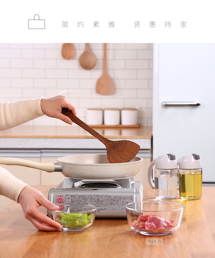Lấp lánh tuyệt vời dài xử lý xẻng bằng gỗ không dính đặc biệt bằng gỗ nấu ăn nồi xẻng hộ gia đình bằng gỗ nhà bếp gạo gỗ muỗng muôi múc canh