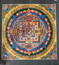 Time wheel Vajra mandala thangka hand-painted canvas 2019 time wheel Vajra big irrigation top inquiry and then shoot again