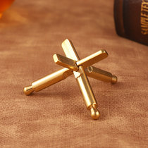 homein Pure Copper Kongming Lock Pen Holder Creative Luban Lock Tea Ceremony Accessories Cast Copper Pot Lid Holder