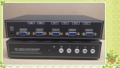 VGA4 in one out HD screen processor HD split-screen HD synthesizer HD splitter
