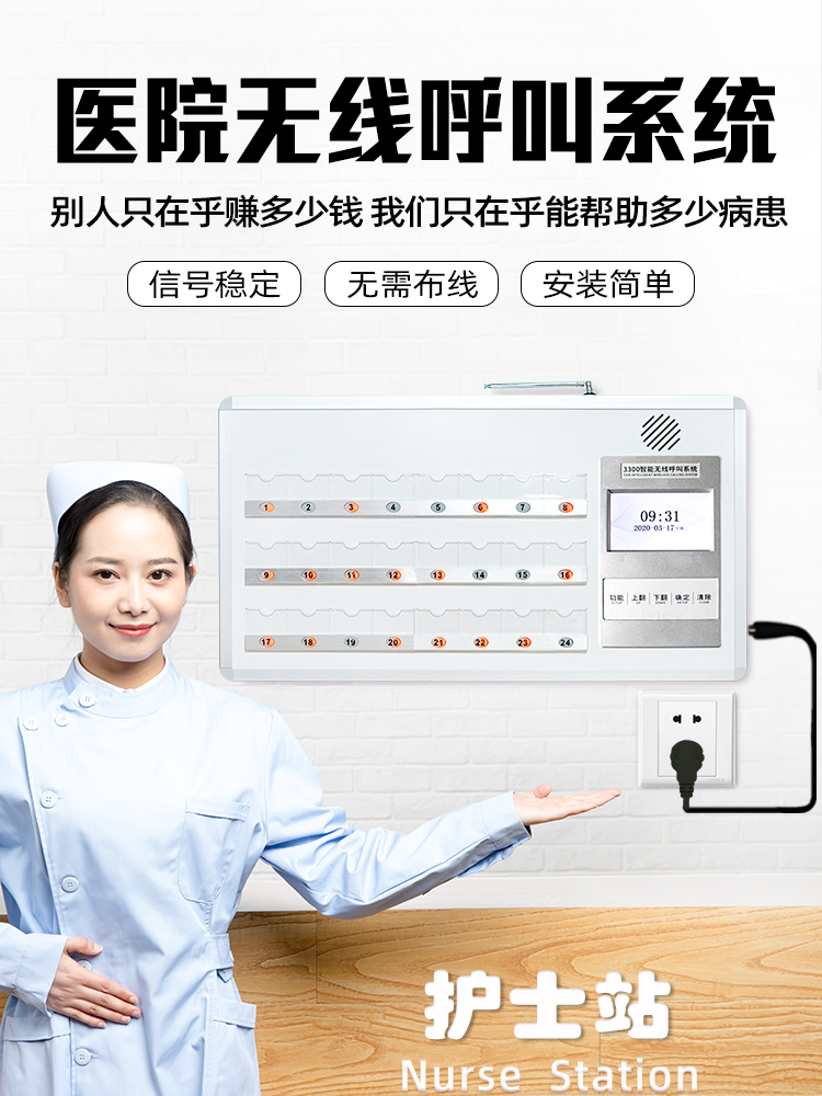 Hospital buzzer Ward patient bed head button emergency call bell Medical nursing home wireless call system