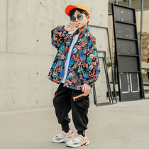 Boys Tide Brand Jacket Spring and Autumn 2021 Autumn New Korean version of foreign style childrens autumn clothes