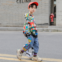 Childrens clothing boys autumn clothing set 2021 autumn new foreign style children autumn handsome boy tide