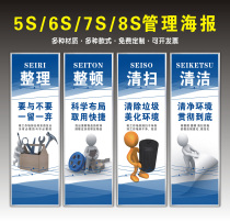 5s6s7s8s quality management slogan corporate culture factory workshop quality flip chart poster poster logo board