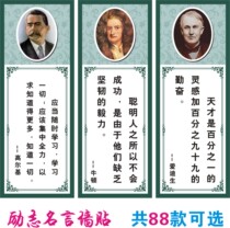 Famous quotes Inspirational wall stickers slogans Primary and secondary school class cultural supplies Classroom layout tutoring class decorative stickers