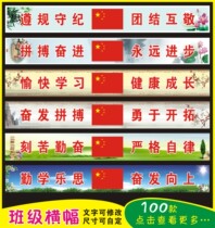Classroom layout decoration class culture wall stickers above the blackboard banner tag large word slogan Inspirational class training stickers
