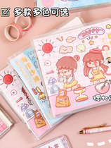 Checkered loose-leaf book simple ins-style handmade ledger diary cute elementary school student creative notepad small carrying