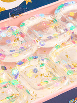 Crystal clay kids safe non-toxic fairy gas net red toy slime set plasticine color mud transparent styrofoam