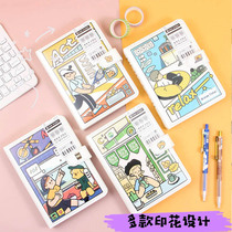 36K subnotebook small fresh hand ledger thickened cartoon diary fun life notepad color page book