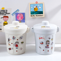 Desktop Trash Can Cute Teenage Girl Bedroom Small Mini Mesh Red Large Pen Holder Creative Day Girl Hearts Home Dorm Room