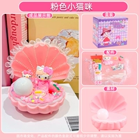 Розовый котёнок поставляется с батарейкой в ​​коробке.