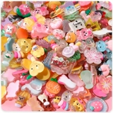 Хрустальная прозрачная мультипликация Симпатичная смешанная сумка для благословения крем -крем -клей DIY Материал Творческий смола аксессуары украшения универсально