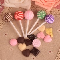 Simulation cream mobile phone shell DIY handmade material Resin food play jewelry accessories Soft pottery chocolate lollipop