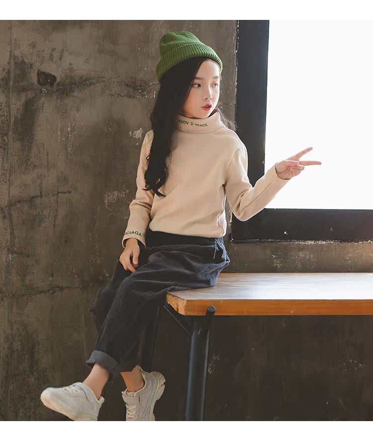 Bộ đồ cho bé gái 2018 mùa thu đông mới phiên bản Hàn Quốc của những bộ quần áo thủy triều sành điệu trong chiếc áo hai dây trẻ em bằng vải cotton trẻ em thời trang trẻ em