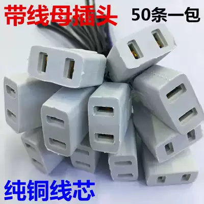 Integrated female plug with wire Outdoor waterproof box power plug monitoring socket two-pin female plug Engineering female plug