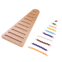 Yule Monte Monte Monte Montessori Teach Toys Professional Maths Puzzle Early to teach Colour Beads Color Beads Bead Step Plate