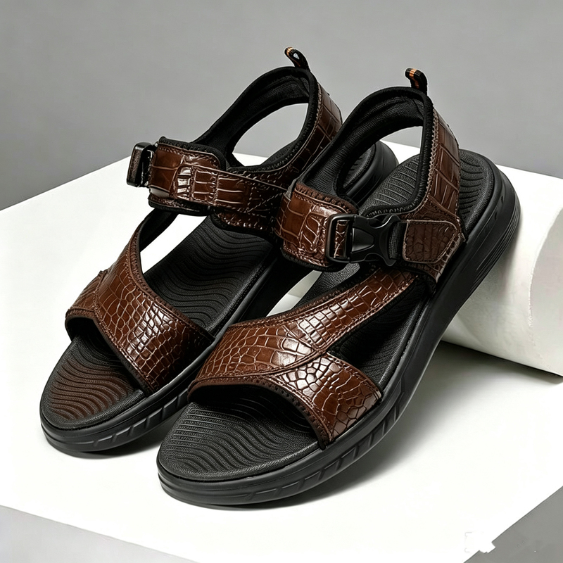 Special Offer Thai Crocodile Leather Summer New Men's Sandals Ultra-Light Soft Sole Waterproof Beach Shoes Casual Open-Toe Men's Shoes Special Offer Thai Crocodile Leather Summer New Men's Sandals Ultra-Light Soft Sole Waterproof Beach Shoes Casual Open-Toe Men's Shoes
