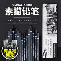 Lion sketch pencil hb 2H art sketch pen 2b 6b painting charcoal pen Primary School students 2 than pencil wholesale