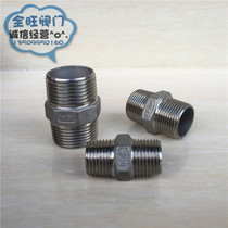 Factory price direct stainless steel 304 hexagon wire external wire internal connection pipe external tooth straight joint DN15 20 25