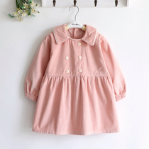 Windbreaker increased version of corduroy girl girl girl children waterproof coat dress kindergarten clothes