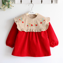 Floating Incense Light Core Suede Children Girl Girl Autumn Winter Thickened Pure Cotton Waterproof Hood Clothes Baby Rice Suit Cute