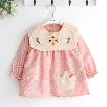 Lucky Crown Girl Child Baby Spring Autumn Crown Plaid Anti-Dress Hood Waterproof Enclosure Removable