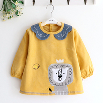 Lace collar little lion children boy boy girl autumn and winter thick cotton corduroy waterproof cover baby clothes