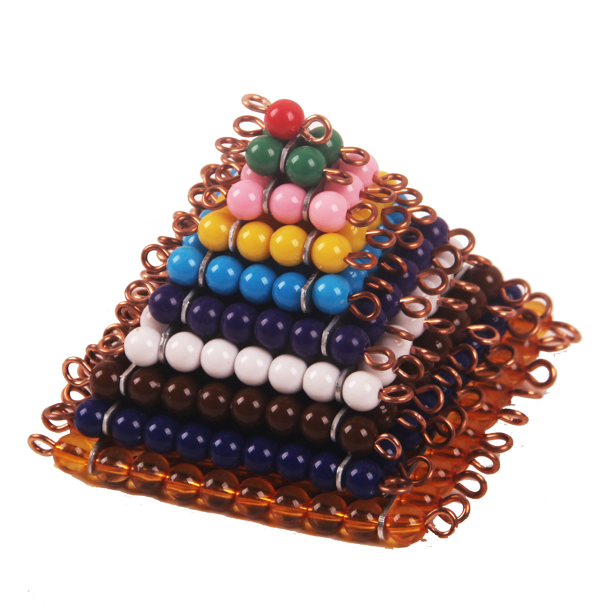Mont Mathematic Teaching Aids International version of color string bead ladder 1-10 pieces Montasio ssori square bead