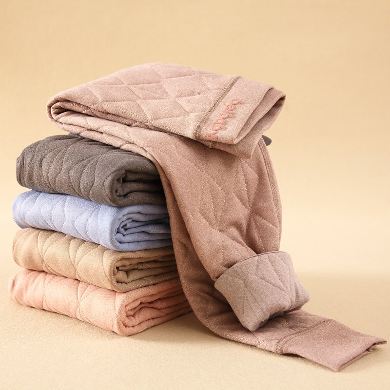 Wool thickened long pants girl boy inside wearing warm children pants CUHK children cotton pants sanitary pants with double external wear