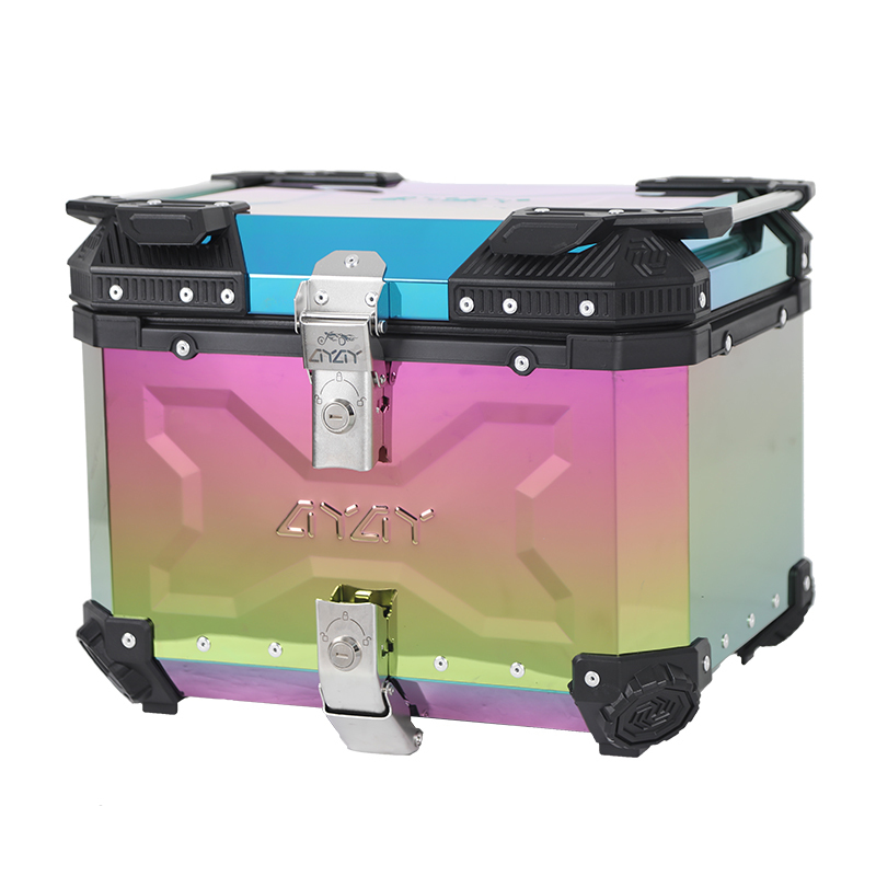 Ayay Stainless Steel Tail Box Motorcycle 45L/55L Large Capacity Electric Vehicle Rear Trunk Delivery Box