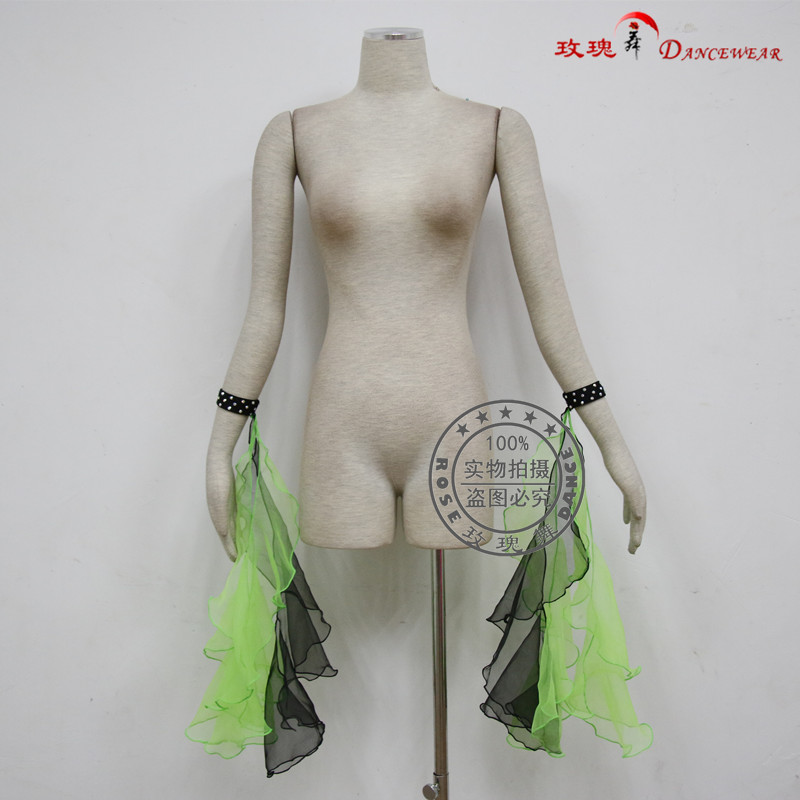 Rose Dance 99 Modern Festival Waltz Performance Competition Black Wristband White Flatches Accessories